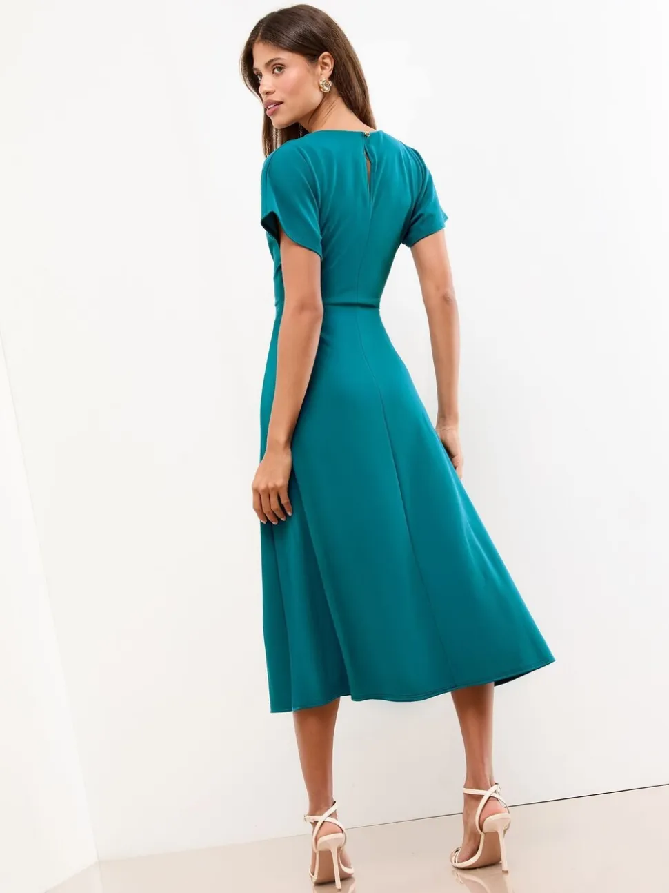 Bleu de sarcelle - Lipsy Peignoir Mi-long avec nœud sur le côté