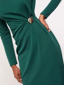 Bleu de sarcelle - Lipsy Robe mi-longue bodycon à manches longues