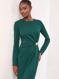 Bleu de sarcelle - Lipsy Robe mi-longue bodycon à manches longues