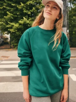 Bleu de sarcelle - Sweat-shirt épais décontracté à Col rond