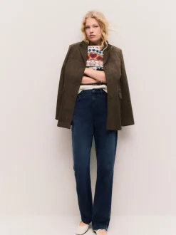 Bleu d'encre - Jeans de jambe droite