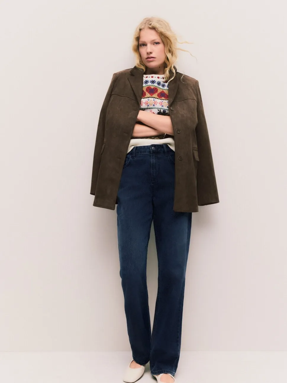 Bleu d'encre - Jeans de jambe droite