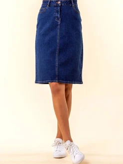 Bleu Denim - JupesRoman A-Line Denim