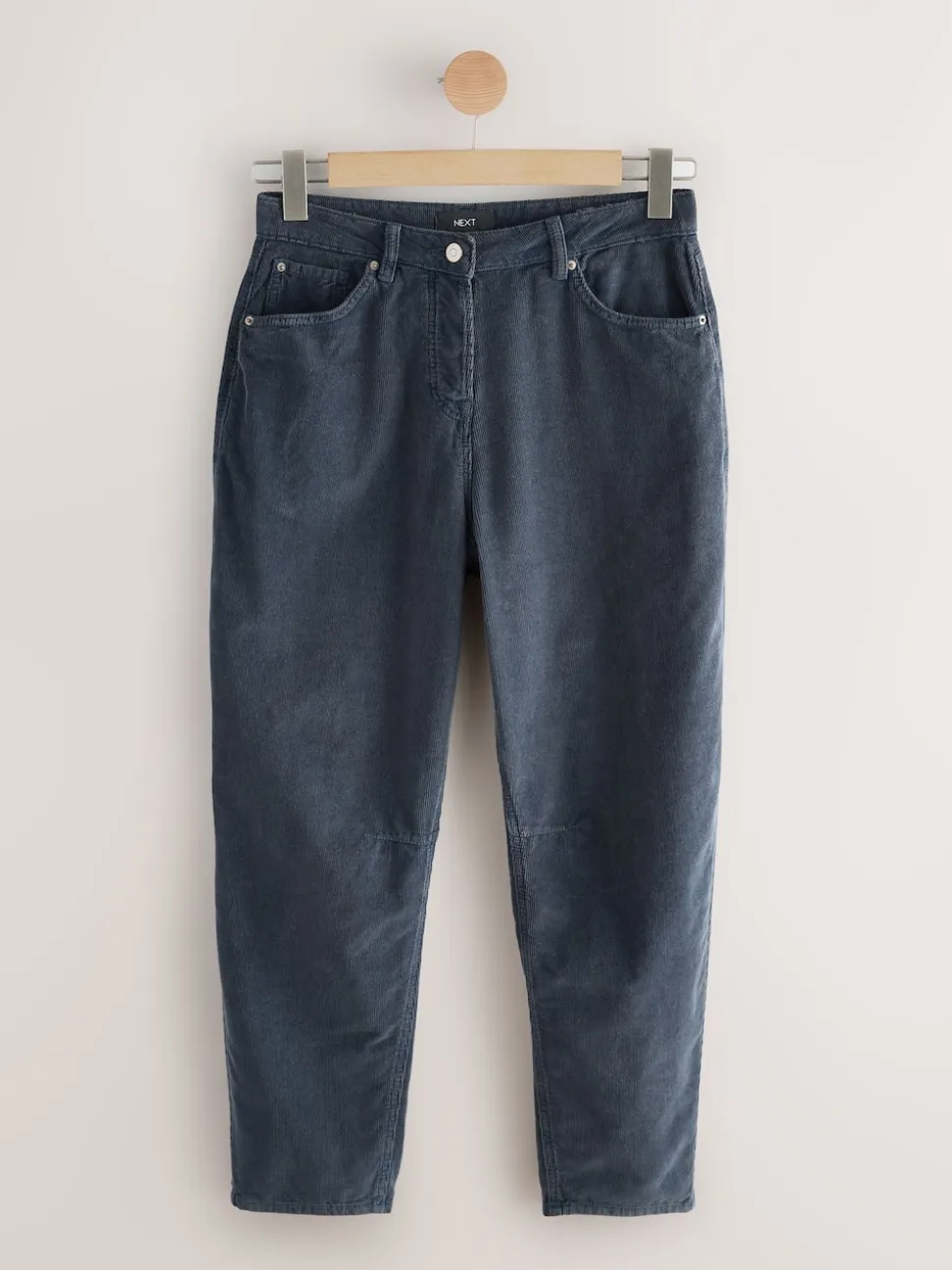 Bleu Denim - Pantalons coupe ballon en velours côtelé