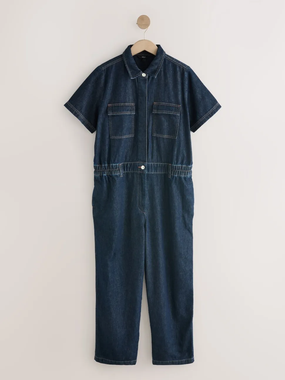 bleu foncé - Combinaison de maternité en Jean 100% coton