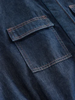 bleu foncé - Combinaison de maternité en Jean 100% coton