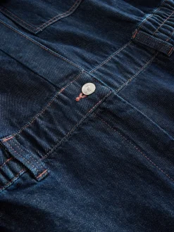 bleu foncé - Combinaison de maternité en Jean 100% coton