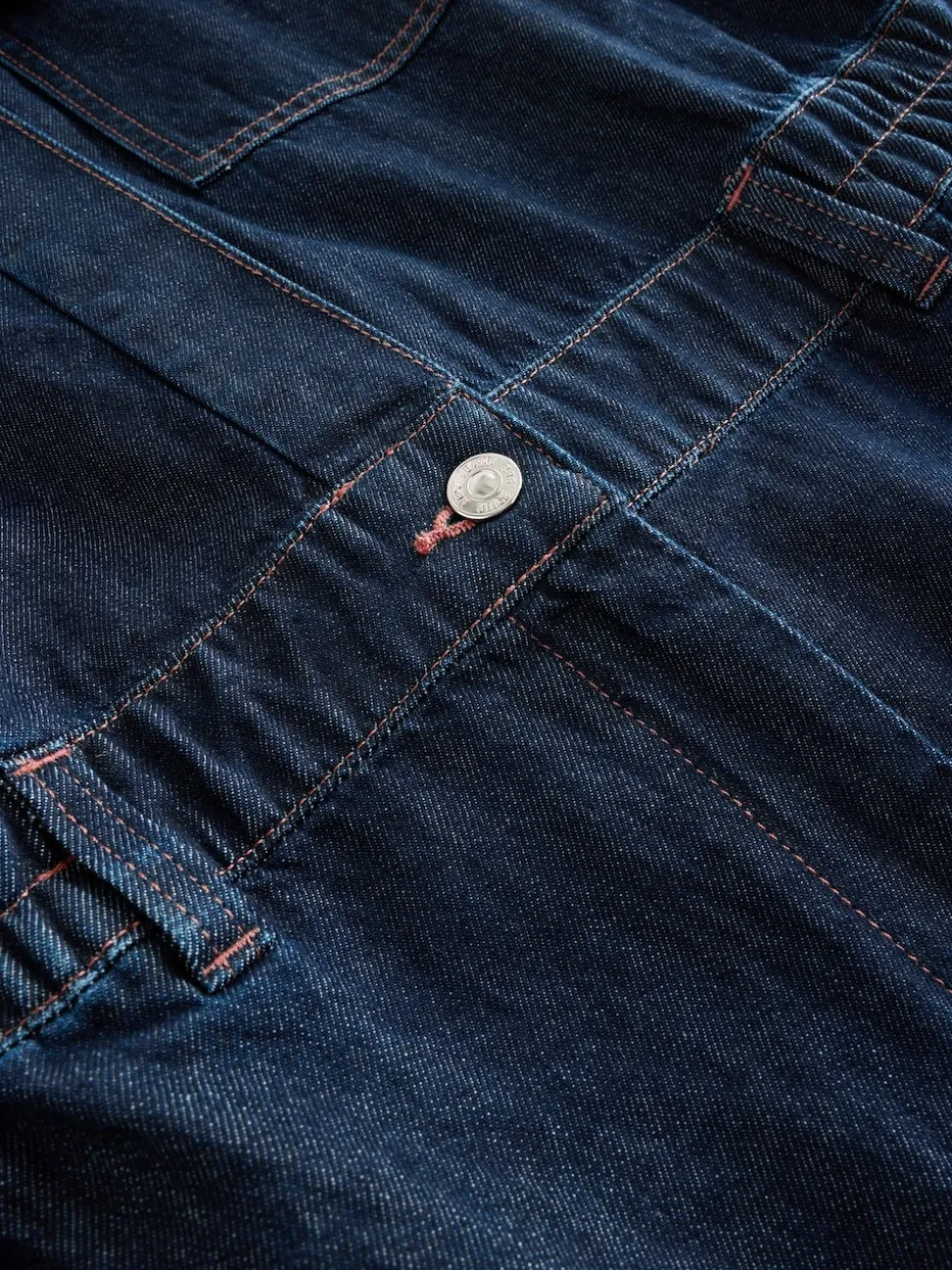 bleu foncé - Combinaison de maternité en Jean 100% coton