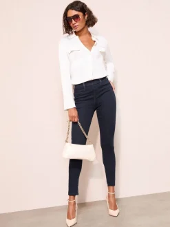 bleu foncé - Friends Like These Taille élastiquée Denim Jeggings