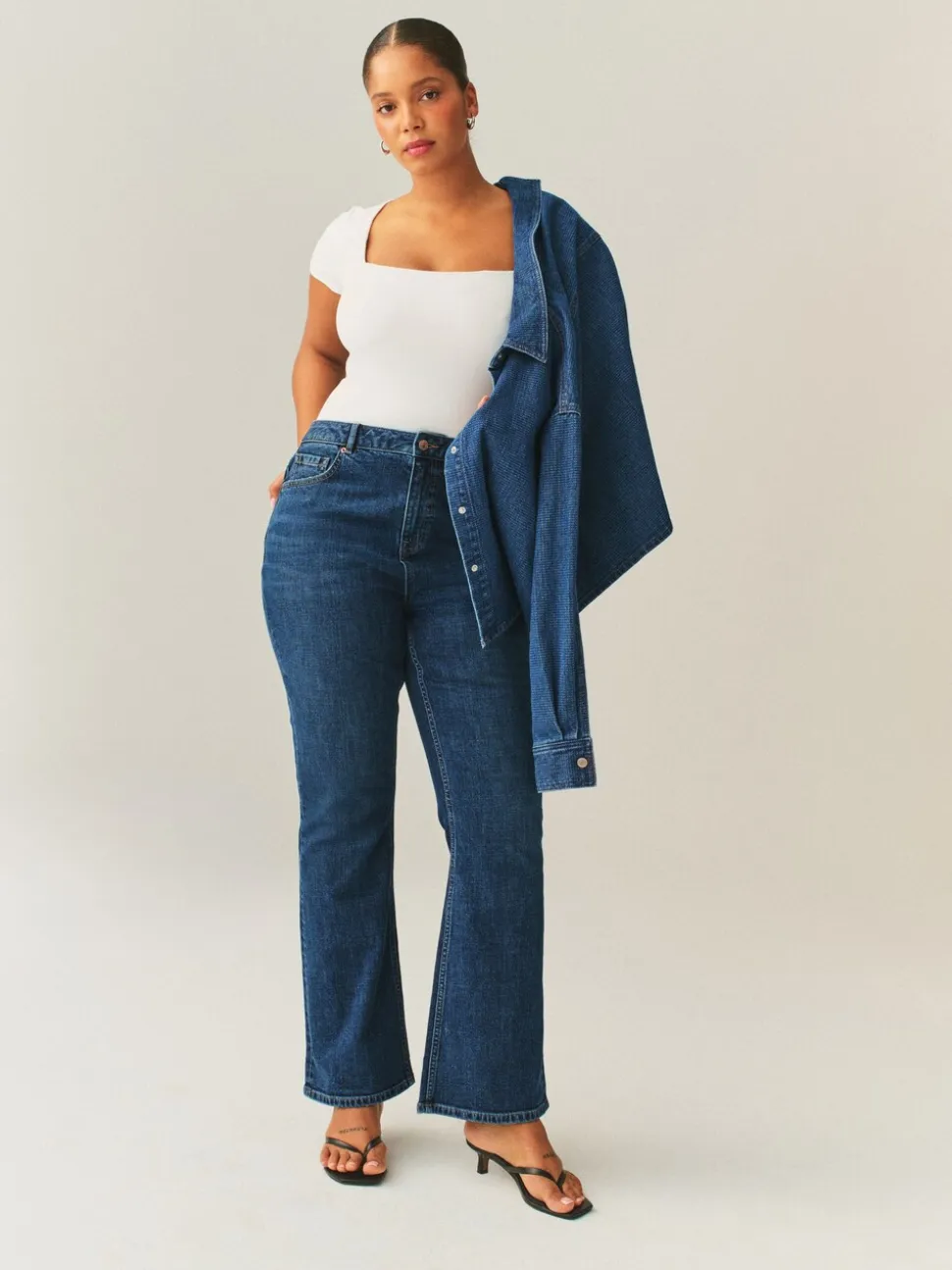 bleu foncé - Jean bootcut authentique Hourglass taille milieu