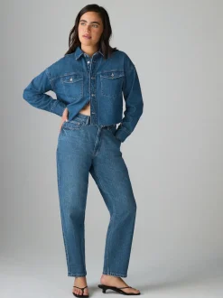 bleu foncé - Jean mom Hourglass Comfort colonne extensible
