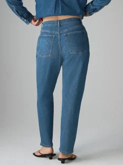 bleu foncé - Jean mom Hourglass Comfort colonne extensible