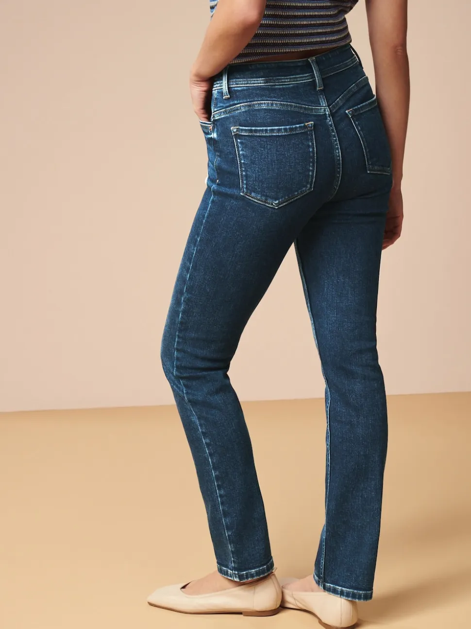 bleu foncé - Jean slim super doux