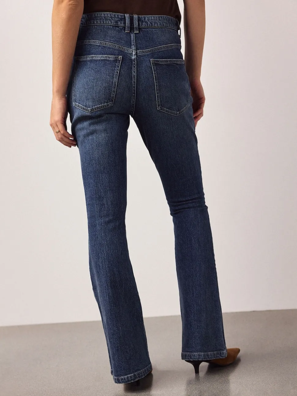 bleu foncé - Jean évasé en denim de grossesse