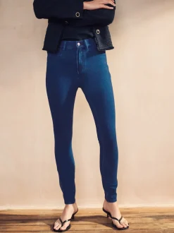 bleu foncé - Leggings Jersey Denim