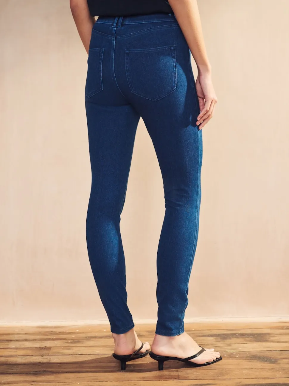 bleu foncé - Leggings Jersey Denim