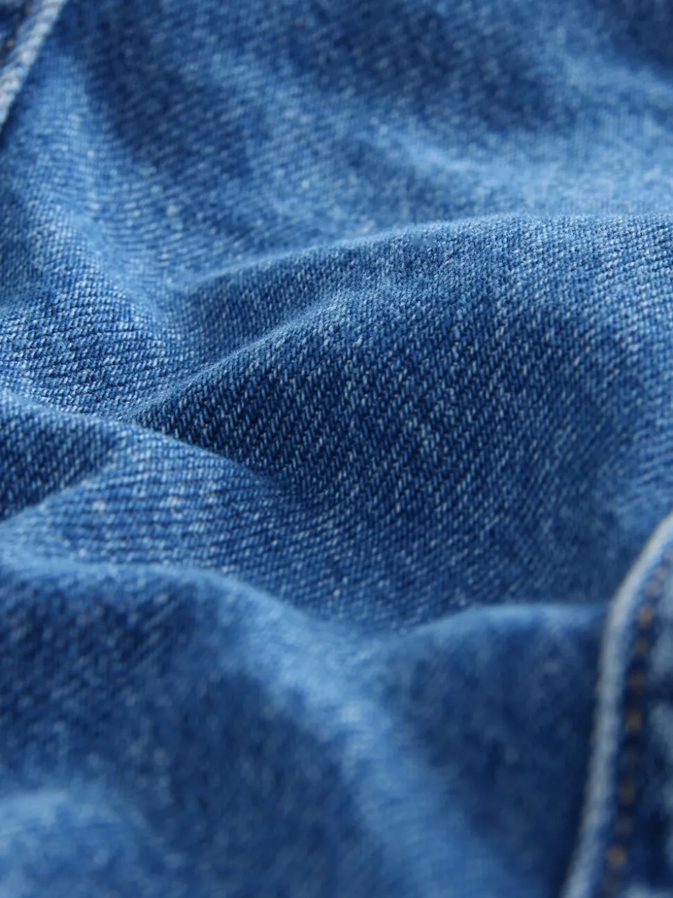bleu foncé - Robe chemise mi-longue en jean
