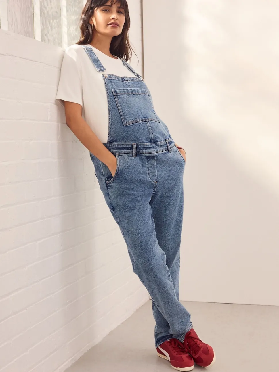 bleu foncé - Salopette Denim maternité