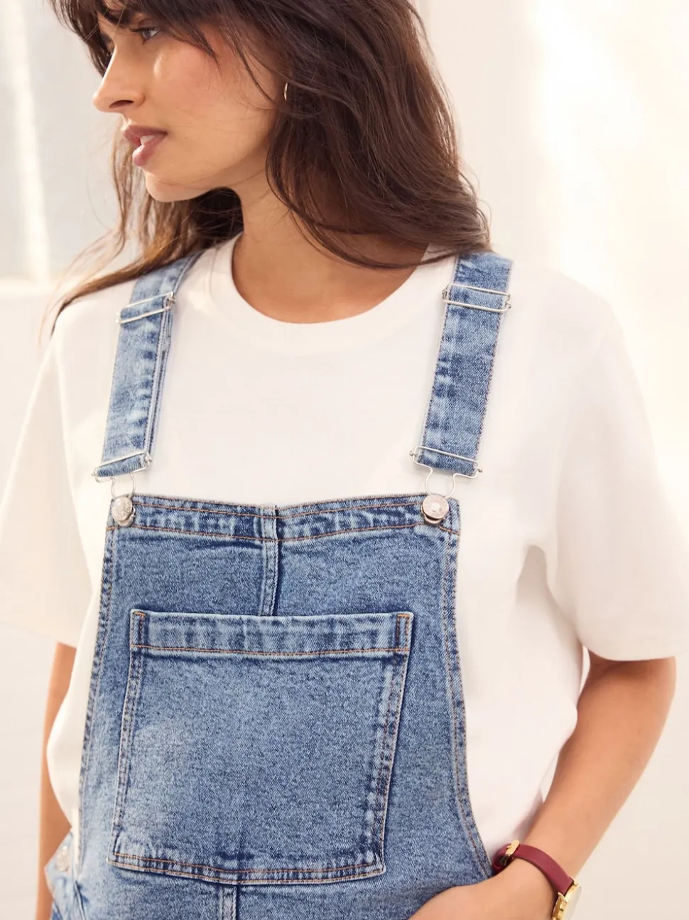 bleu foncé - Salopette Denim maternité