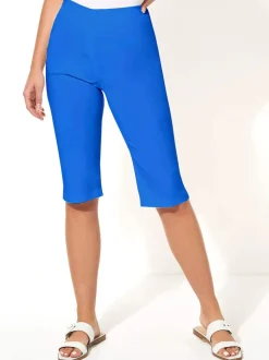 bleu foncé - Short Roman stretch longueur genoux