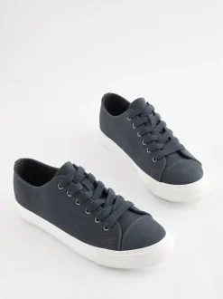 Bleu marine - Baskets de baseball vernies