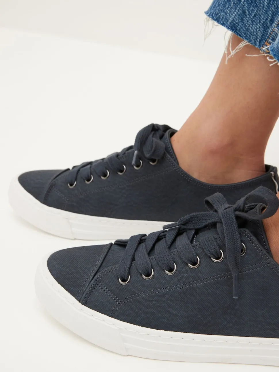 Bleu marine - Baskets de baseball vernies
