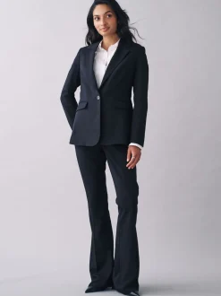 Bleu marine - Blazer ajusté robuste