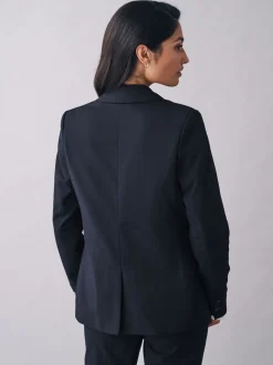 Bleu marine - Blazer ajusté robuste