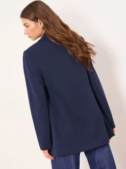 Bleu marine - Blazer long ajusté Lipsy décontracté