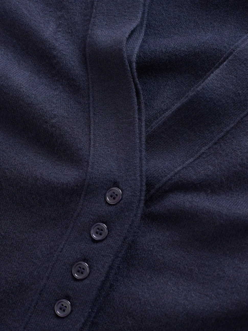 Bleu marine - Cardigan ultra-doux à col en V avec poches