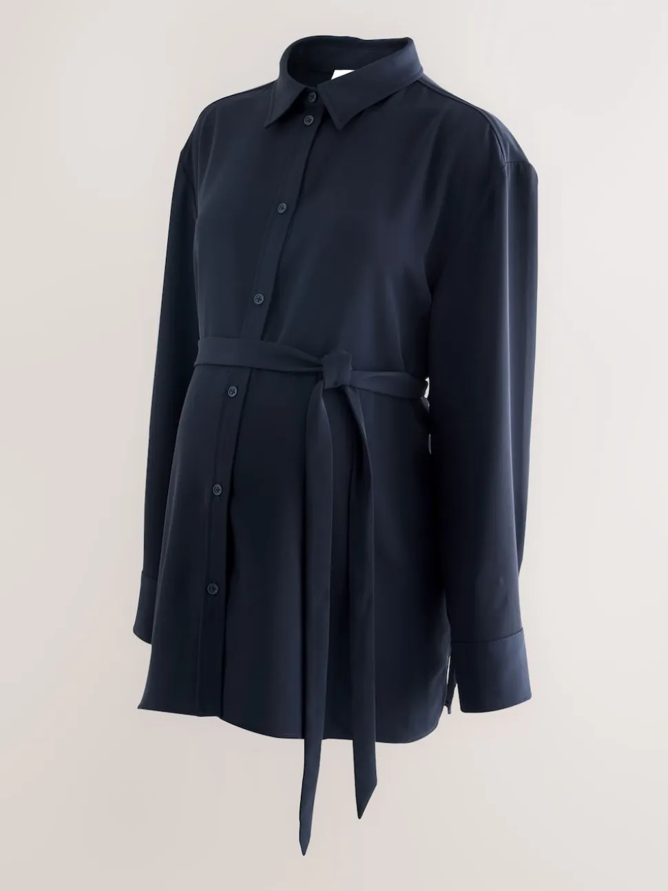 Bleu marine - Chemise de grossesse ceinturée