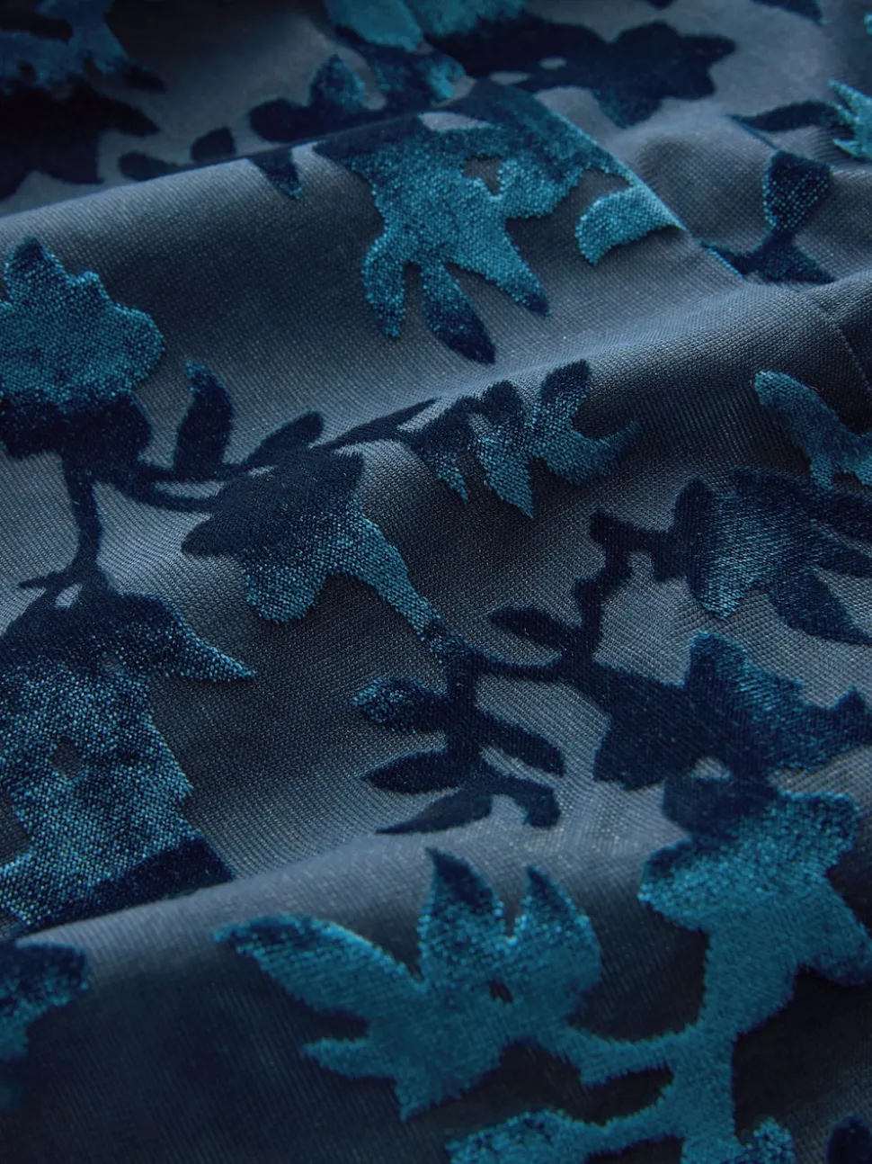 Bleu marine - Couverture Devore à manches courtes