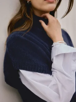 Bleu marine - Débardeur N. Premium en maille