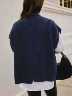 Bleu marine - Débardeur N. Premium en maille
