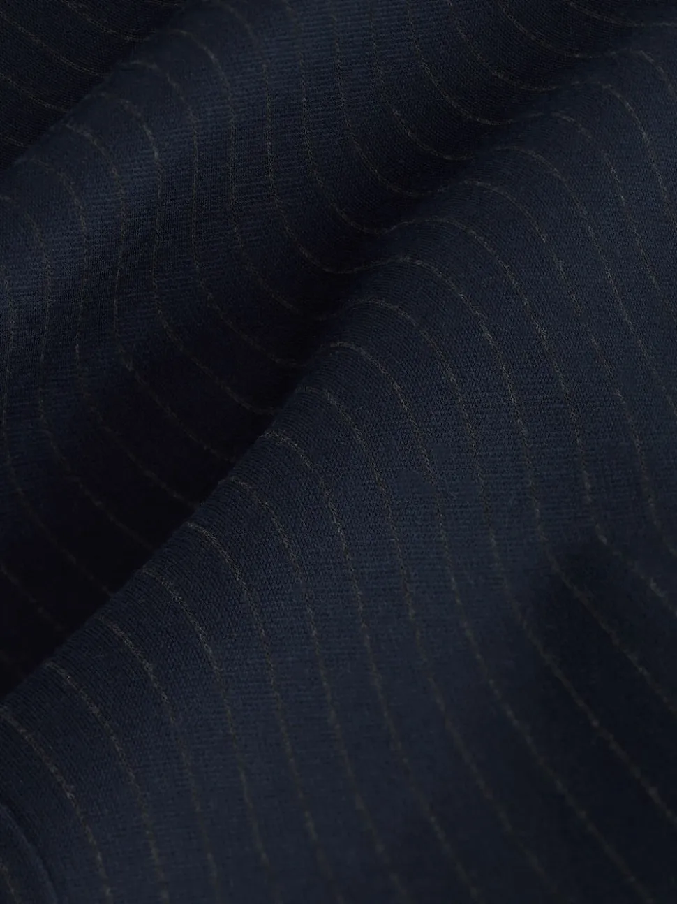 Bleu marine à fines rayures - Pantalon ample en jersey point de Rome lissant