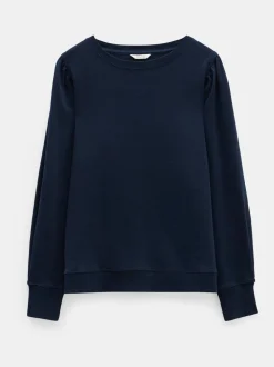 Bleu marine - Haut Hush Emily en jersey à manches bouffantes