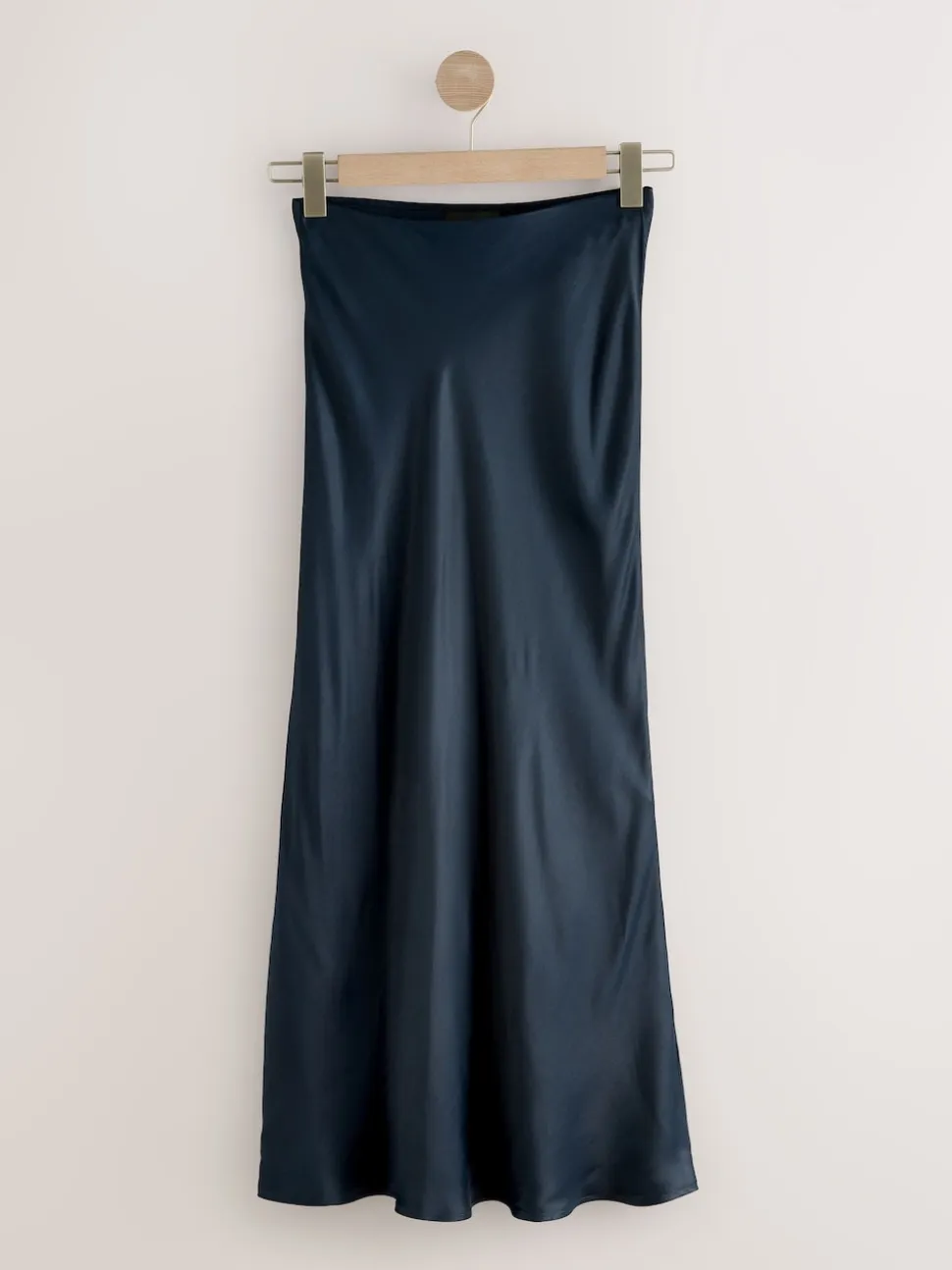 Bleu marine - Jupe Midi Satin
