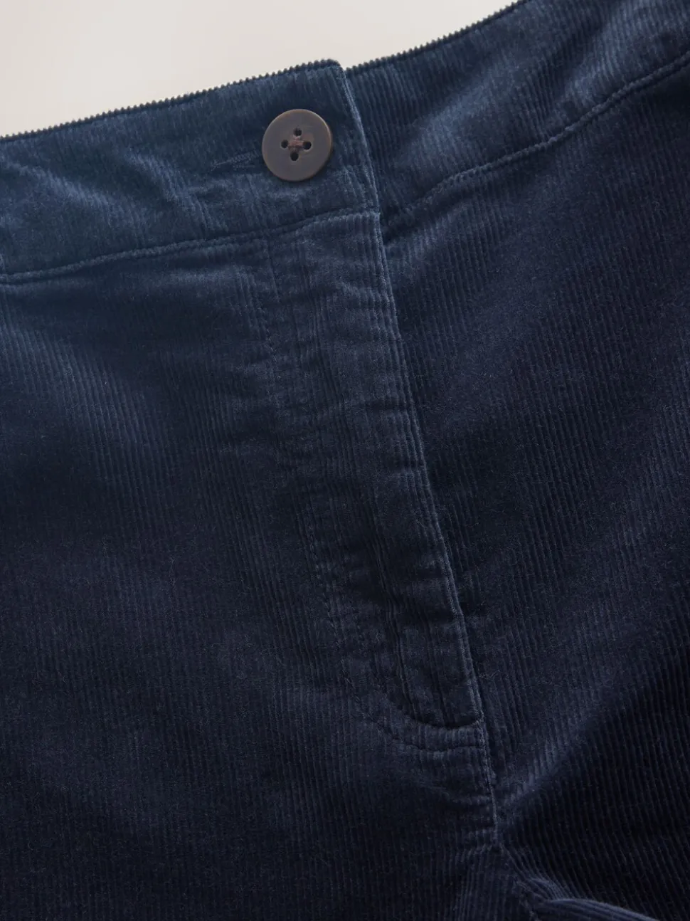 Bleu marine - Jupe-culotte en velours côtelé