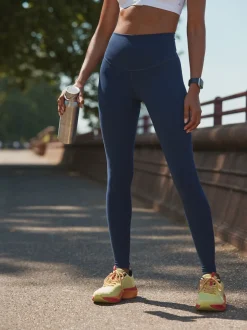 Bleu marine - Legging Sports Dry Tech Tummy Control taille haute
