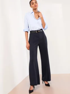 Bleu marine - Lipsy Pantalon large taille haute