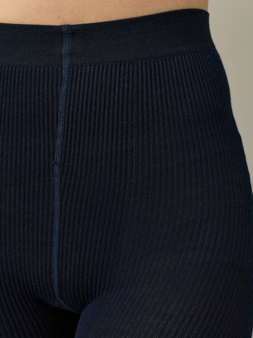 Bleu marine - Lot de 1 collants en maille torsadée à poignée chaude