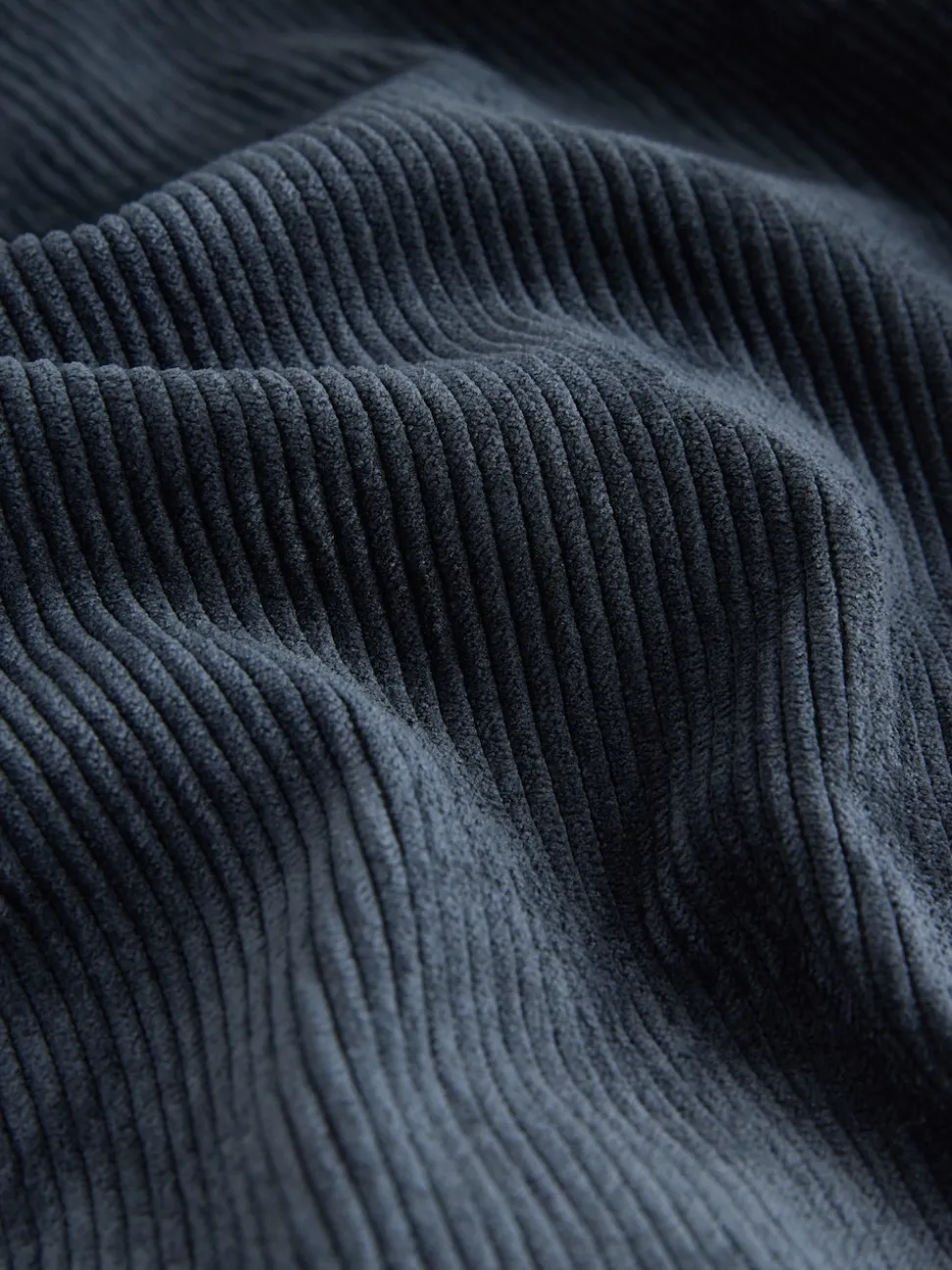 Bleu marine - Pantalon large en velours côtelé