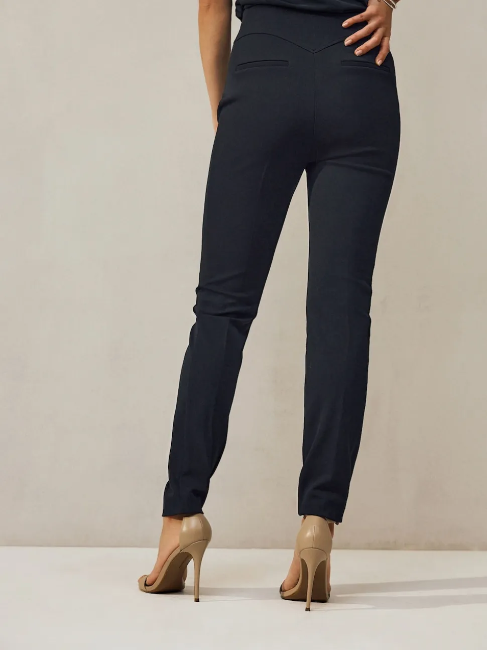 Bleu marine - Pantalon militaire sculptant
