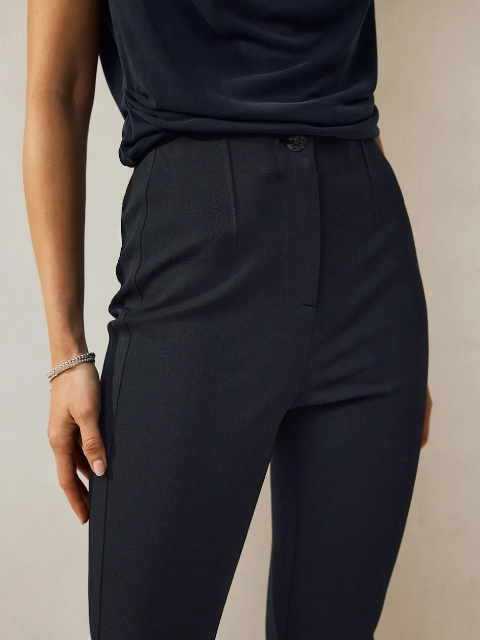 Bleu marine - Pantalon militaire sculptant