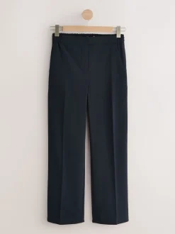 Bleu marine - Pantalons Amples habillés en laine