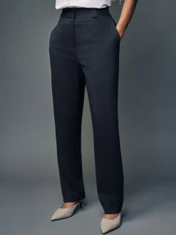 Bleu marine - Pantalons habillés coupe robuste