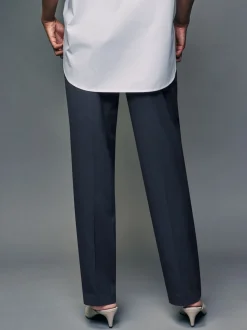 Bleu marine - Pantalons habillés coupe robuste