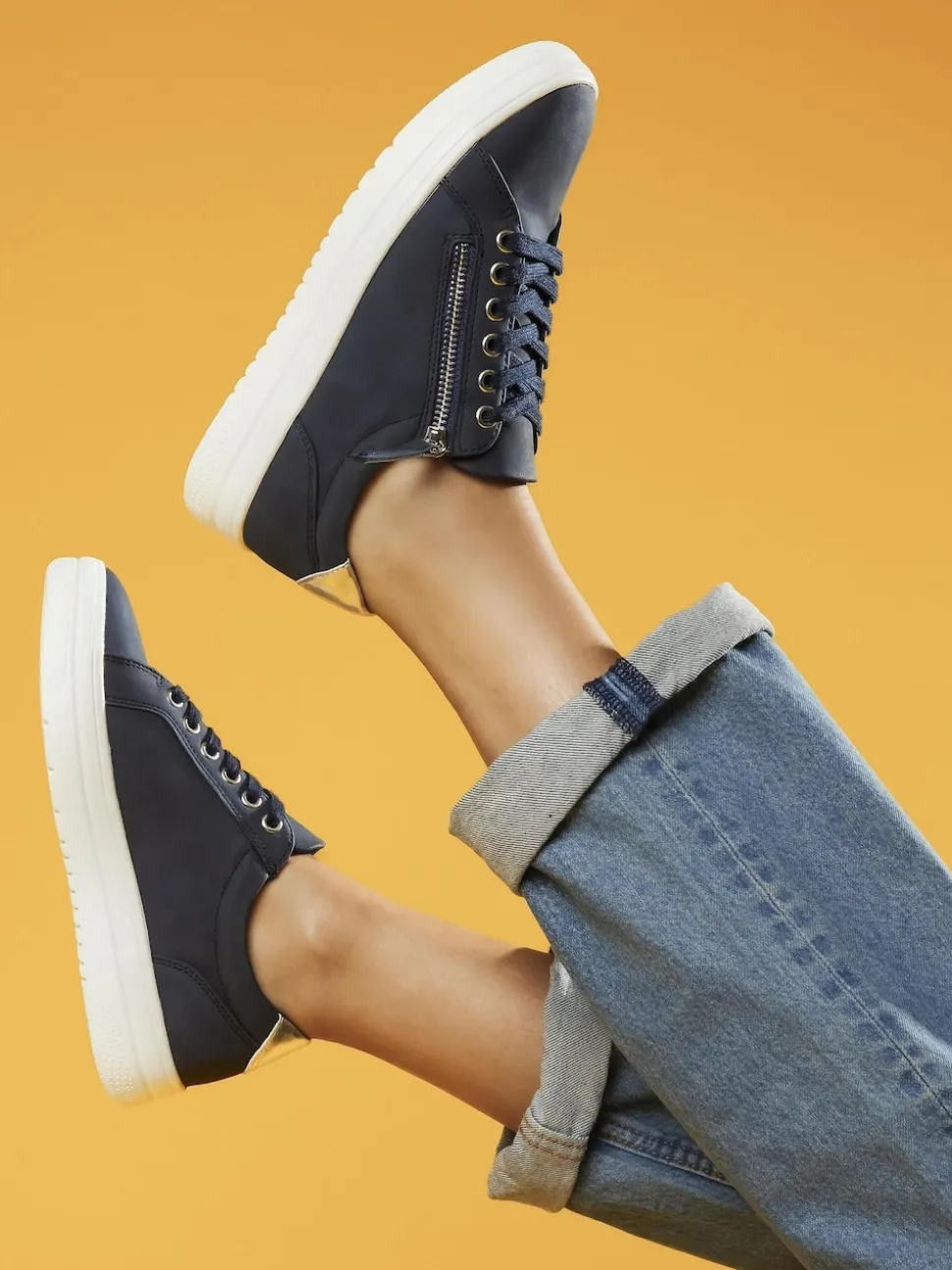 Bleu marine - Pavers Baskets épaisses à plateforme