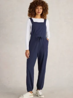 Bleu marine - Salopette Daphne en jersey de coton 100% White Stuff
