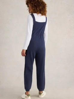 Bleu marine - Salopette Daphne en jersey de coton 100% White Stuff